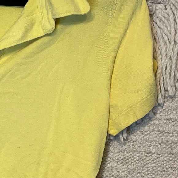 TORY BURCH light yellow short sleeve polo top S - Picture 10 of 11